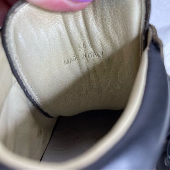 Maison Martin Margiela High Top Leather Lace Up Sneakers 36.5 - Picture 5 of 12